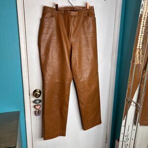 Nordstrom genuine leather straight leg woman’s very soft leather